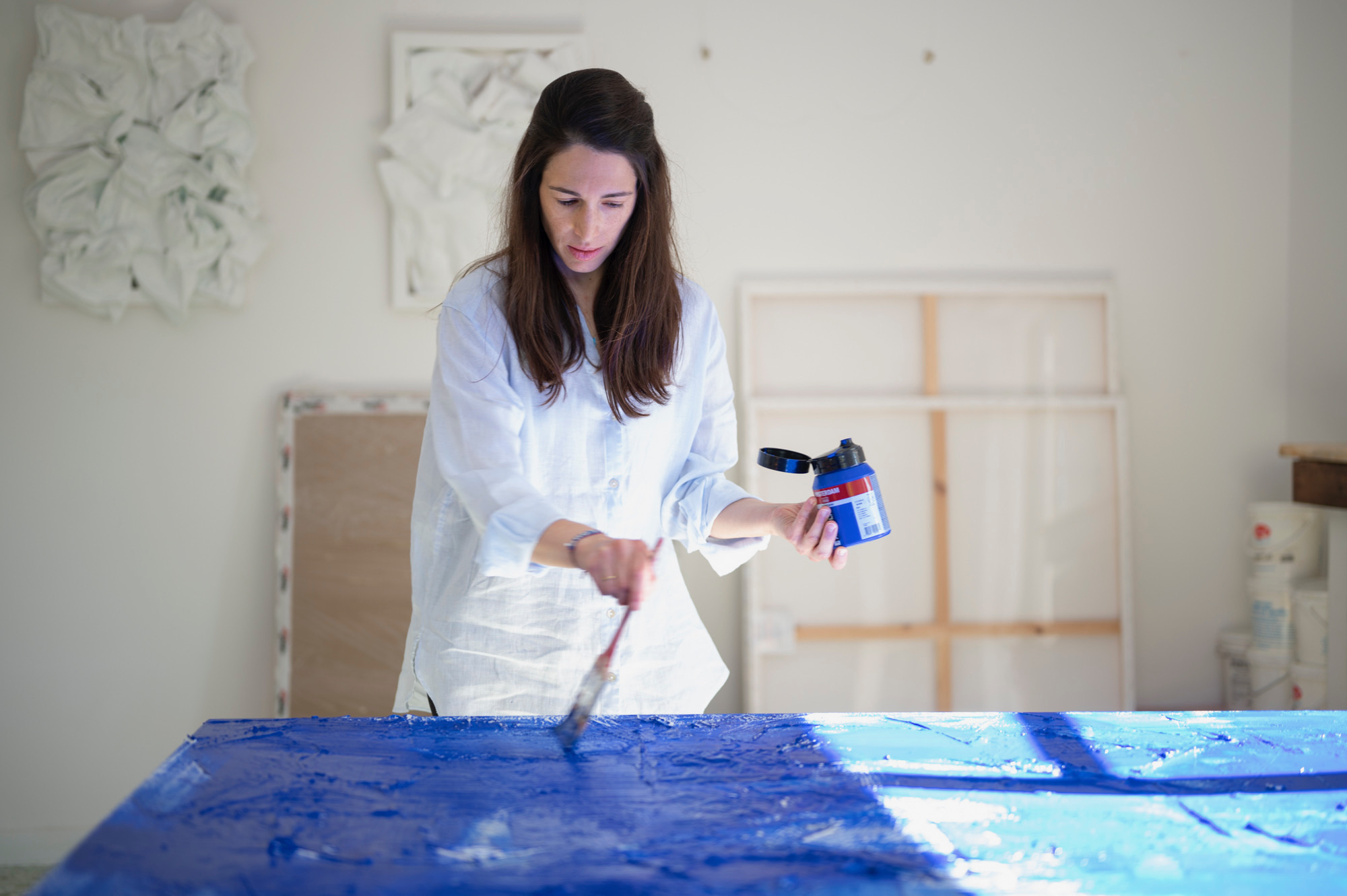 Maria Fragoudaki: Acrylics on canvas